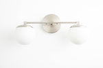 Load image into Gallery viewer, Glorica Glass Modern Wall Sconce – Contemporary 2-Globe Indoor Accent Lamp for Hallway