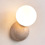 Bild in Gallery-Viewer laden, Travertin Runde Glas Wandlampe