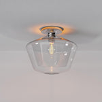 Load image into Gallery viewer, Merin Clean-Line Glass Flushmount Fixture — Contemporary Ceiling Light for Kitchens & Living Rooms