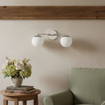 Load image into Gallery viewer, Glorica Glass Modern Wall Sconce – Contemporary 2-Globe Indoor Accent Lamp for Hallway