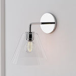 Load image into Gallery viewer, Conica Sculptural Cone Glass Wall Sconce – Modern Minimalist Lighting for Bathroom or Hallway