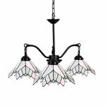 Cargar imagen en el visor de la Galería, Four-Light Stained Glass Chandelier
