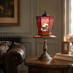 Load image into Gallery viewer, Rose purple table lamp on bedside table scene