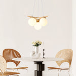 Load image into Gallery viewer, Wooden Star With Glass Chandelier