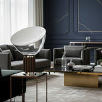 Cargar imagen en el visor de la Galería, Lámpara de Mesa de Vidrio Moderna Bowlum - Luz Ambiental Icónica en Forma de Cuenco para Sala de Estar N46