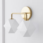 Load image into Gallery viewer, Talvior Faceted Glass Wall Sconce – Modern Style Bathroom or Hallway Accent Light