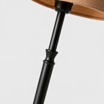 Charger l'image dans la visionneuse de galerie, Close-up of black iron floor lamp stem and shade connection