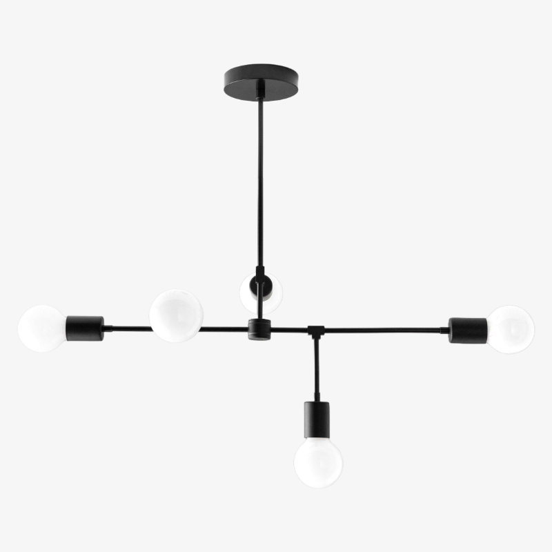 Lustre Mobilux Line 5 lumières - Plafonnier moderne pour salle à manger