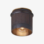 Load image into Gallery viewer, Velara Vintage Industrial Flush-Mount Ceiling Light - Rustic Black Metal Design Perfect for Bedroom or Dining Room