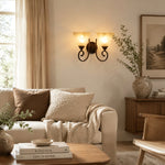 Charger l'image dans la visionneuse de galerie, Frosted glass wall sconce in a bright seating room