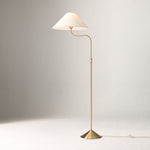 Load image into Gallery viewer, Fibura Linen Shade Adjustable Floor Lamp Soft Ambient Lighting for Hallway or Bedroom