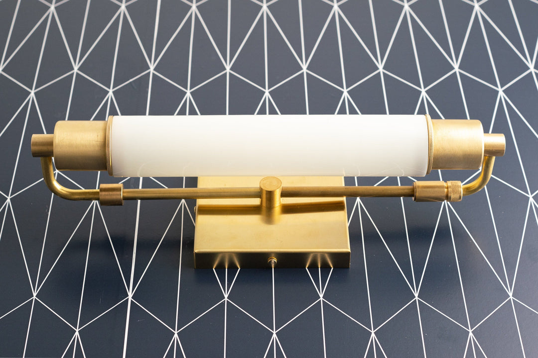 Aplique de tocador moderno Ornato Luxe - Lámpara de pared Art Déco con pantalla cilíndrica