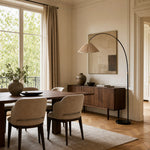 Bild in Gallery-Viewer laden, Veslin French Style Floral Arc Floor Lamp - Pleated Fabric Floor Light for Bedroom