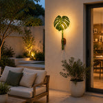 Load image into Gallery viewer, Monstera Leaf LED Outdoor Wall Light Resin Botanical Sconce