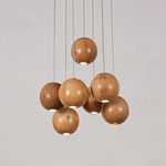 Load image into Gallery viewer, Wooden Orb Sphere Cluster Pendant Light M25