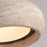 Load image into Gallery viewer, Travertine Drum Pendant Lamp