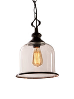 Load image into Gallery viewer, American Vintage Aged Clear Bell Glass Pendant Light