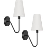 Load image into Gallery viewer, Rowan Fabric Shade Wall Sconce – Modern Industrial Light for Bedroom