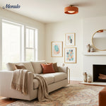 Load image into Gallery viewer, Cerova Porcelain Flush Mount Ceiling Light – Modern Low-Profile Fixture