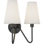 Load image into Gallery viewer, Rowan Fabric Shade Wall Sconce – Modern Industrial Light for Bedroom