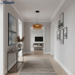 Cargar imagen en el visor de la Galería, Lámpara colgante de vidrio con forma de disco apilado Verdoma Iluminación nórdica contemporánea para cocinas