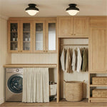 Bild in Gallery-Viewer laden, Hanton Aufputz-Deckenleuchte – Modernes minimalistisches Leuchtmittel mit Milchglas- und Metallschirm