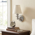 Cargar imagen en el visor de la Galería, Aplique de pared Rowan con pantalla cilíndrica – Aplique de tela para una iluminación acogedora de estilo rústico