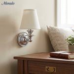 Cargar imagen en el visor de la Galería, Aplique de pared Rowan con pantalla cilíndrica – Aplique de tela para una iluminación acogedora de estilo rústico