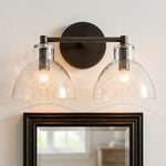 Bild in Gallery-Viewer laden, Glavira Recycelte Glas Wandlampe - Modernes Badezimmer Waschtischlicht