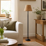 Bild in Gallery-Viewer laden, Handwoven floor lamp near sofa and window