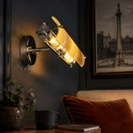 Cargar imagen en el visor de la Galería, Warm double wall light installed beside a sofa