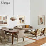 Cargar imagen en el visor de la Galería, Lámpara colgante Koloro con pantalla de vidrio coloreado: moderna lámpara de suspensión ajustable para interiores.