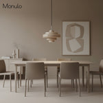 Cargar imagen en el visor de la Galería, Lámpara colgante Koloro con pantalla de vidrio coloreado: moderna lámpara de suspensión ajustable para interiores.