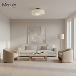 Load image into Gallery viewer, Cerova Contemporary Porcelain Flush Mount Ceiling Light – Soft Ambient Illumination for Hallways and Offices