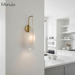 Load image into Gallery viewer, Orovia Sculptura Ceramic & Metal Wall Sconce – Modern Minimalist Wall Lighting for Bedroom, Bathroom and Kitchen