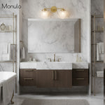 Cargar imagen en el visor de la Galería, Aplique de pared Tierlux de cristal transparente – Diseño arquitectónico Art Déco para baño y pasillo