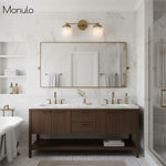 Cargar imagen en el visor de la Galería, Aplique de pared Tierlux de cristal transparente – Diseño arquitectónico Art Déco para baño y pasillo