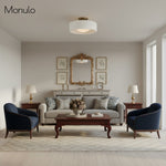 Charger l'image dans la visionneuse de galerie, Plafonnier encastré contemporain en porcelaine Cerova – Éclairage d'ambiance doux pour couloirs et bureaux