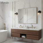 Cargar imagen en el visor de la Galería, Aplique de pared Tierlux de cristal transparente – Diseño arquitectónico Art Déco para baño y pasillo