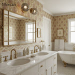 Cargar imagen en el visor de la Galería, Lámpara de tocador de baño moderna de estilo industrial Lumio Globe de cristal transparente