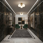 Load image into Gallery viewer, Glorica Glass Mid-Century Modern Globe Ceiling Light – Elegant Metal Semi-Flush Mount Lamp for Dining Rooms and Living Spaces