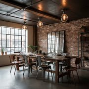 Glorica Glass Clear Globe Semi-Flush Deckenleuchte – Moderner Industriestil für Wohnzimmer & Esszimmer