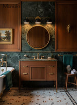 Load image into Gallery viewer, Metio Dome Vanity Wall Light – Mid-Century Fixture for Bathroom