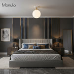 Load image into Gallery viewer, Glorica Opal Glass Semi-Flush Ceiling Light – Mid-Century Modern Fixture for Living Room