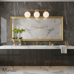 Load image into Gallery viewer, Glorica Glass Modern 3-Light Globe Vanity Wall Light for Bathroom