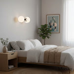 Cargar imagen en el visor de la Galería, Aplique de pared para baño de estilo moderno de mediados de siglo Lumio Globe Opal Glass