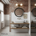 Load image into Gallery viewer, Glorica Glass Minimalist Metal Arm Globe Wall Sconce – Mid-Century Vanity Lighting for Mirror & Hallway