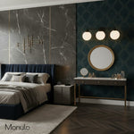 Load image into Gallery viewer, Glorica Glass Modern 3-Light Globe Vanity Wall Light for Bathroom