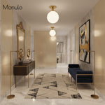 Load image into Gallery viewer, Glorica Opal Glass Semi-Flush Ceiling Light – Mid-Century Modern Fixture for Living Room