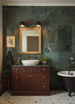 Load image into Gallery viewer, Metio Dome Vanity Wall Light – Mid-Century Fixture for Bathroom